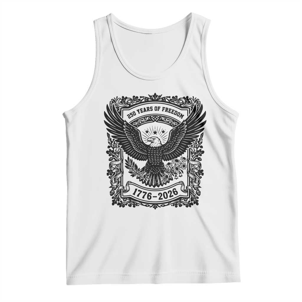 Cottagecore Patriotic Eagle 250th Anniversary USA Gift Tank Top TS12 White Print Your Wear