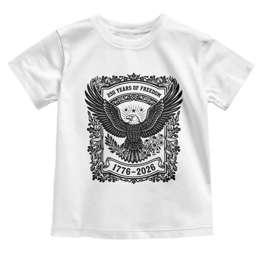 Cottagecore Patriotic Eagle 250th Anniversary USA Gift Toddler T Shirt TS12 White Print Your Wear