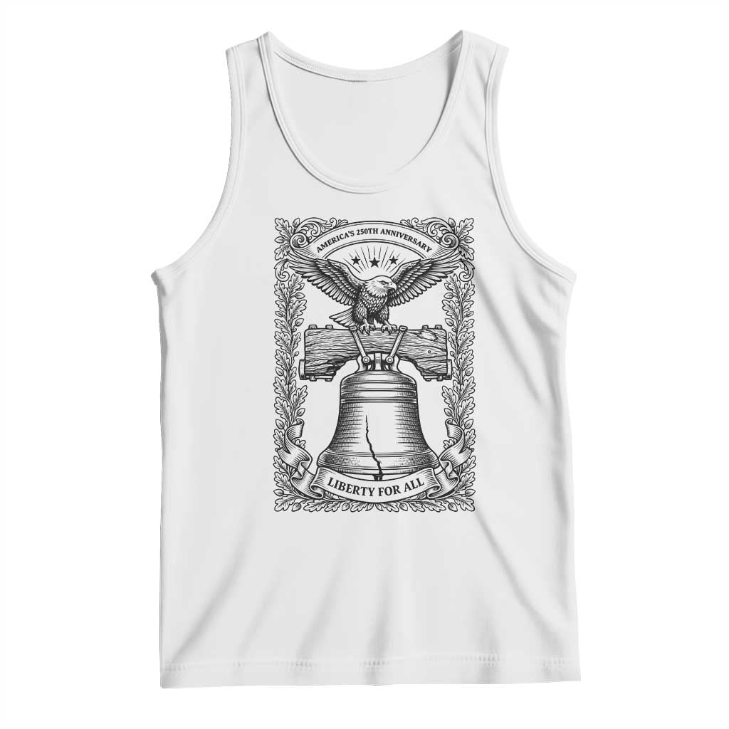 Cottagecore Patriotic Eagle Liberty Bell Tank Top 250th Anniversary Gift TS12 White Print Your Wear