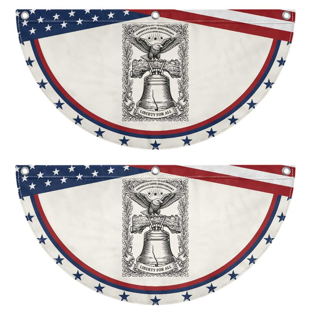 Cottagecore Eagle Liberty Bell Patriotic Fan Flag 250th Anniversary Gift TS12 2pcs pack Classic Beige Print Your Wear