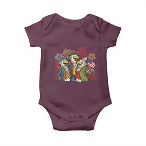 Funny Founding Fathers Eagle Baby Onesie 250th Anniversary America Patriotic Gift TS12 Maroon Print Your Wear