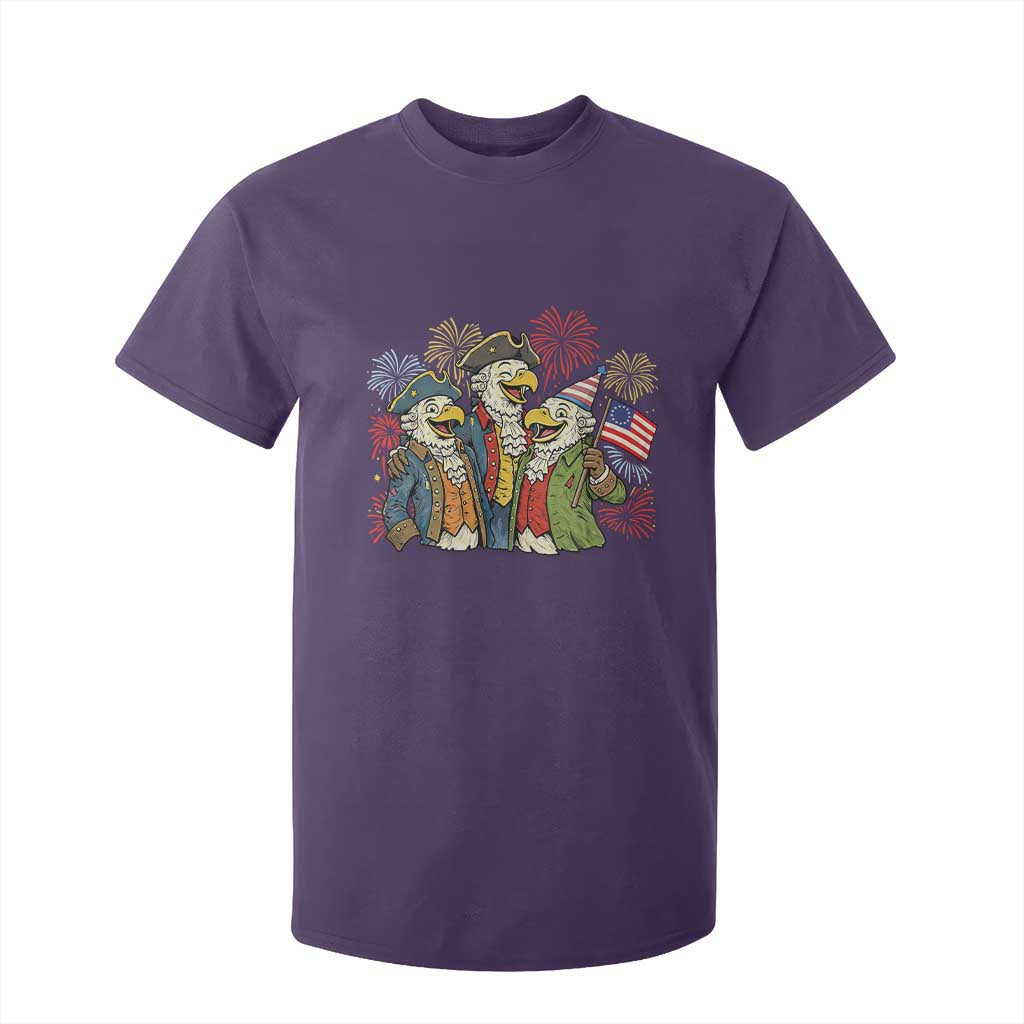 Funny Founding Fathers Eagle T Shirt For Kid 250th Anniversary America Patriotic Gift TS12 Purple Print Your Wear