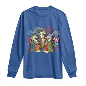 Funny Founding Fathers Eagle Long Sleeve Shirt 250th Anniversary America Patriotic Gift TS12 Royal Blue Print Your Wear