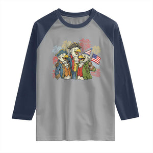 Funny Founding Fathers Eagle Raglan Shirt 250th Anniversary America Patriotic Gift TS12 Sport Gray Navy Print Your Wear