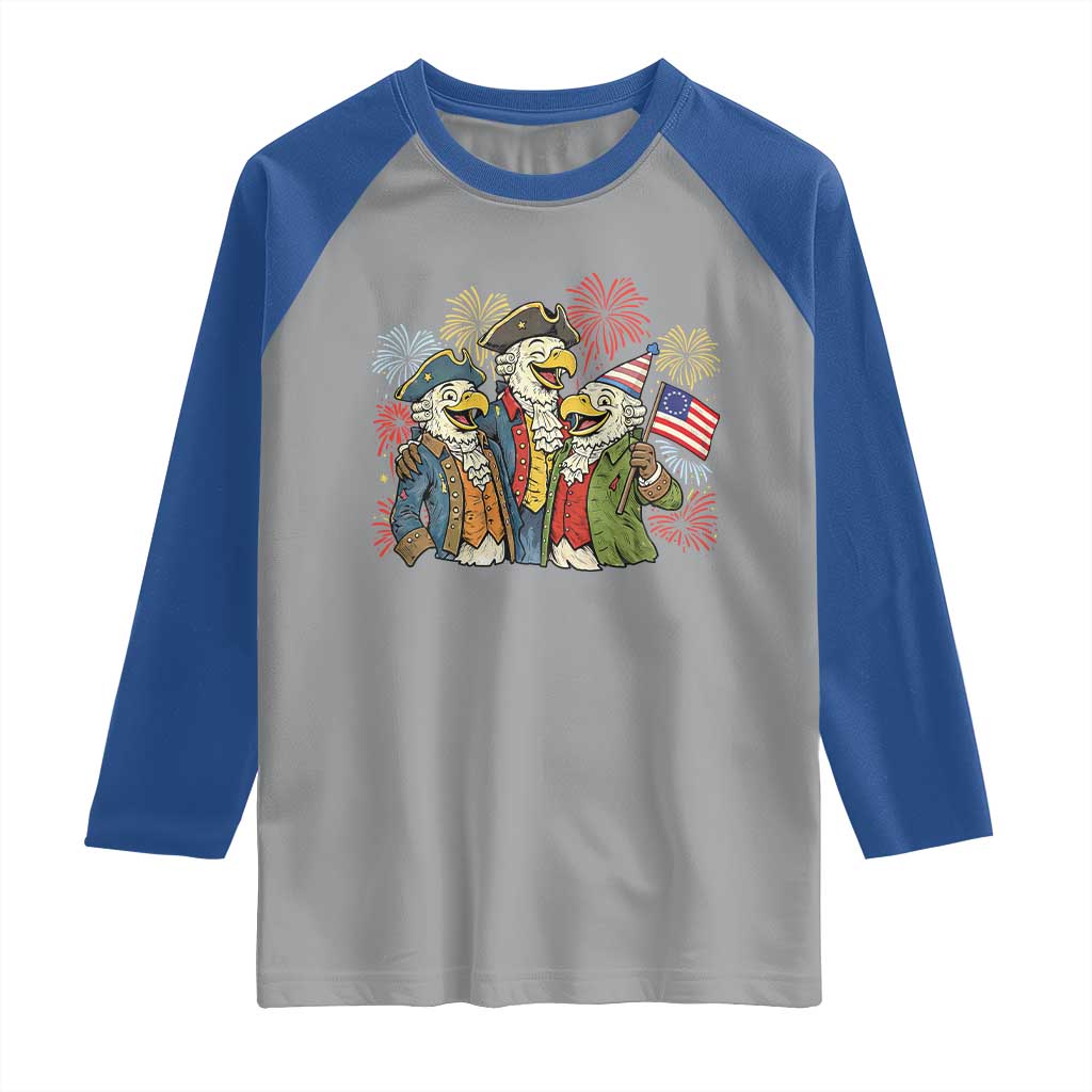 Funny Founding Fathers Eagle Raglan Shirt 250th Anniversary America Patriotic Gift TS12 Sport Gray Royal Print Your Wear