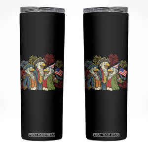 Funny Founding Fathers Eagle Skinny Tumbler 250th Anniversary America Patriotic Gift TS12 Black Print Your Wear