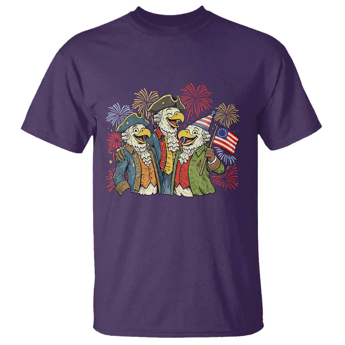 Funny Founding Fathers Eagle T Shirt 250th Anniversary America Patriotic Gift TS12 Purple Print Your Wear