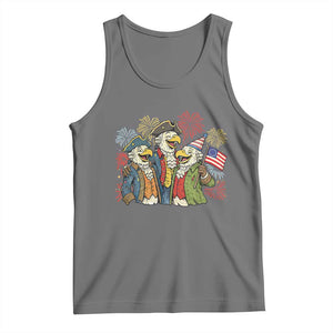 Funny Founding Fathers Eagle Tank Top 250th Anniversary America Patriotic Gift TS12 Black Heather Print Your Wear