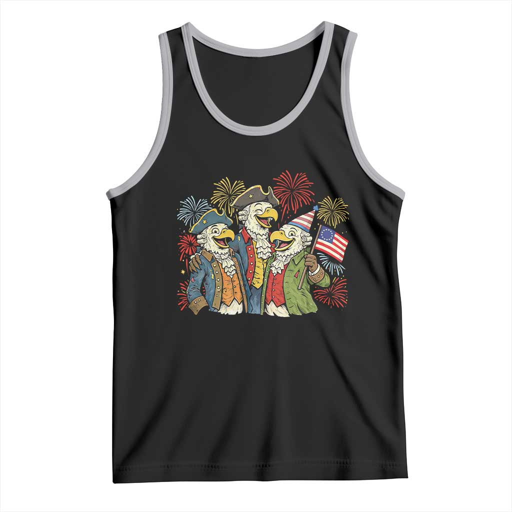 Funny Founding Fathers Eagle Tank Top 250th Anniversary America Patriotic Gift TS12 Black Athletic Heather Print Your Wear