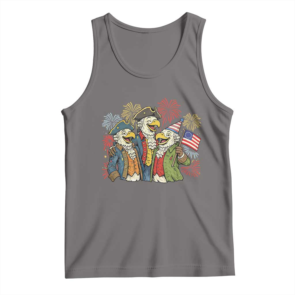 Funny Founding Fathers Eagle Tank Top 250th Anniversary America Patriotic Gift TS12 Deep Heather Print Your Wear
