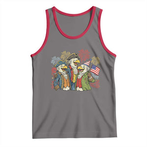 Funny Founding Fathers Eagle Tank Top 250th Anniversary America Patriotic Gift TS12 Deep Heather Red Print Your Wear