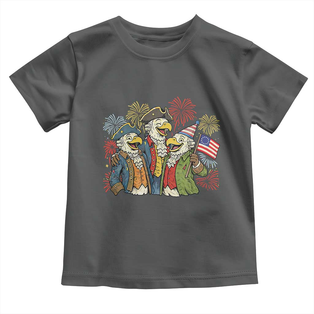 Funny Founding Fathers Eagle Toddler T Shirt 250th Anniversary America Patriotic Gift TS12 Dark Heather Print Your Wear