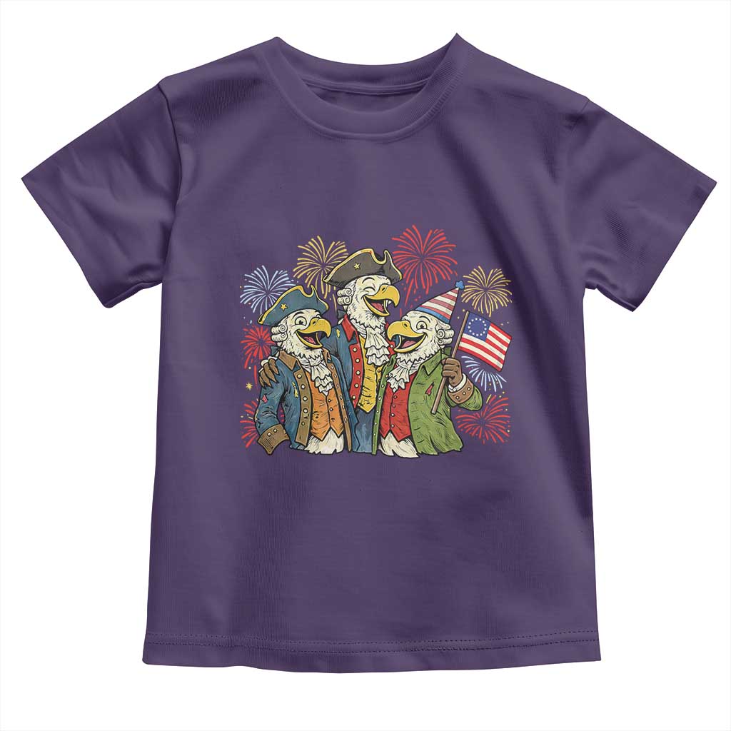 Funny Founding Fathers Eagle Toddler T Shirt 250th Anniversary America Patriotic Gift TS12 Purple Print Your Wear