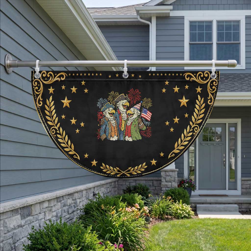 Funny Founding Fathers Eagle Patriotic Fan Flag 250th Anniversary America Gift