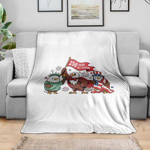 Cute Patriotic Eagle 250 Years Of Freedom Throw Blanket American Pride Gift TS12 Print Your Wear