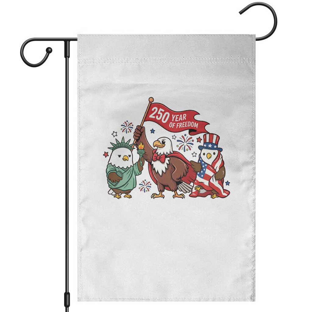 Cute Patriotic Eagle 250 Years Of Freedom Garden Flag American Pride Gift TS12 White Print Your Wear