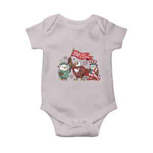 Cute Patriotic Eagle 250 Years Of Freedom Baby Onesie American Pride Gift TS12 Ice Gray Print Your Wear
