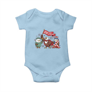 Cute Patriotic Eagle 250 Years Of Freedom Baby Onesie American Pride Gift TS12 Light Blue Print Your Wear