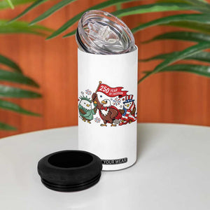 Cute Patriotic Eagle 250 Years Of Freedom 4 in 1 Can Cooler Tumbler American Pride Gift TS12 Print Your Wear