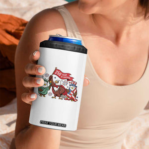Cute Patriotic Eagle 250 Years Of Freedom 4 in 1 Can Cooler Tumbler American Pride Gift TS12 Print Your Wear