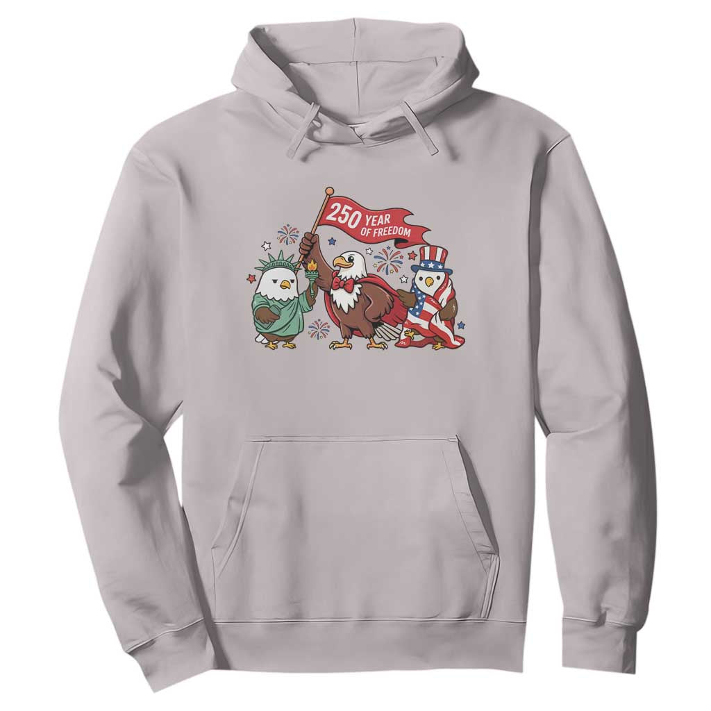 Cute Patriotic Eagle 250 Years Of Freedom Hoodie American Pride Gift TS12 Ice Gray Print Your Wear