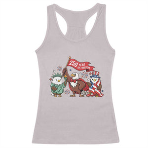 Cute Patriotic Eagle 250 Years Of Freedom Racerback Tank Top American Pride Gift TS12 Ice Gray Print Your Wear