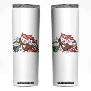 Cute Patriotic Eagle 250 Years Of Freedom Skinny Tumbler American Pride Gift TS12 White Print Your Wear