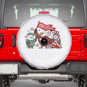 Cute Patriotic Eagle 250 Years Of Freedom Spare Tire Cover American Pride Gift TS12 White Print Your Wear