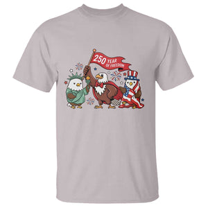 Cute Patriotic Eagle 250 Years Of Freedom T Shirt American Pride Gift TS12 Ice Gray Print Your Wear