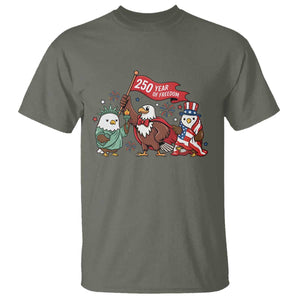 Cute Patriotic Eagle 250 Years Of Freedom T Shirt American Pride Gift TS12 Military Green Print Your Wear