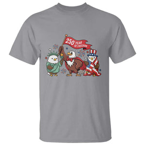 Cute Patriotic Eagle 250 Years Of Freedom T Shirt American Pride Gift TS12 Sport Gray Print Your Wear