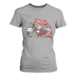 Cute Patriotic Eagle 250 Years Of Freedom T Shirt For Women American Pride Gift TS12 Sport Gray Print Your Wear