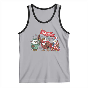 Cute Patriotic Eagle 250 Years Of Freedom Tank Top American Pride Gift TS12 Athletic Heather Black Print Your Wear