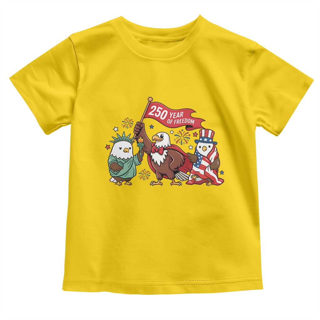 Cute Patriotic Eagle 250 Years Of Freedom Toddler T Shirt American Pride Gift TS12 Daisy Print Your Wear