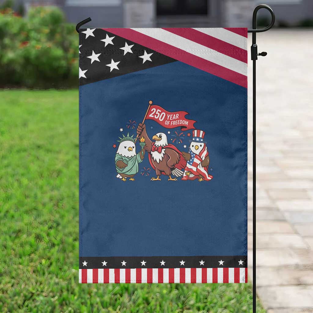 Cute Patriotic Eagle 250 Years Of Freedom Garden Flag American Pride Gift TS12 Classic Blue Black Print Your Wear