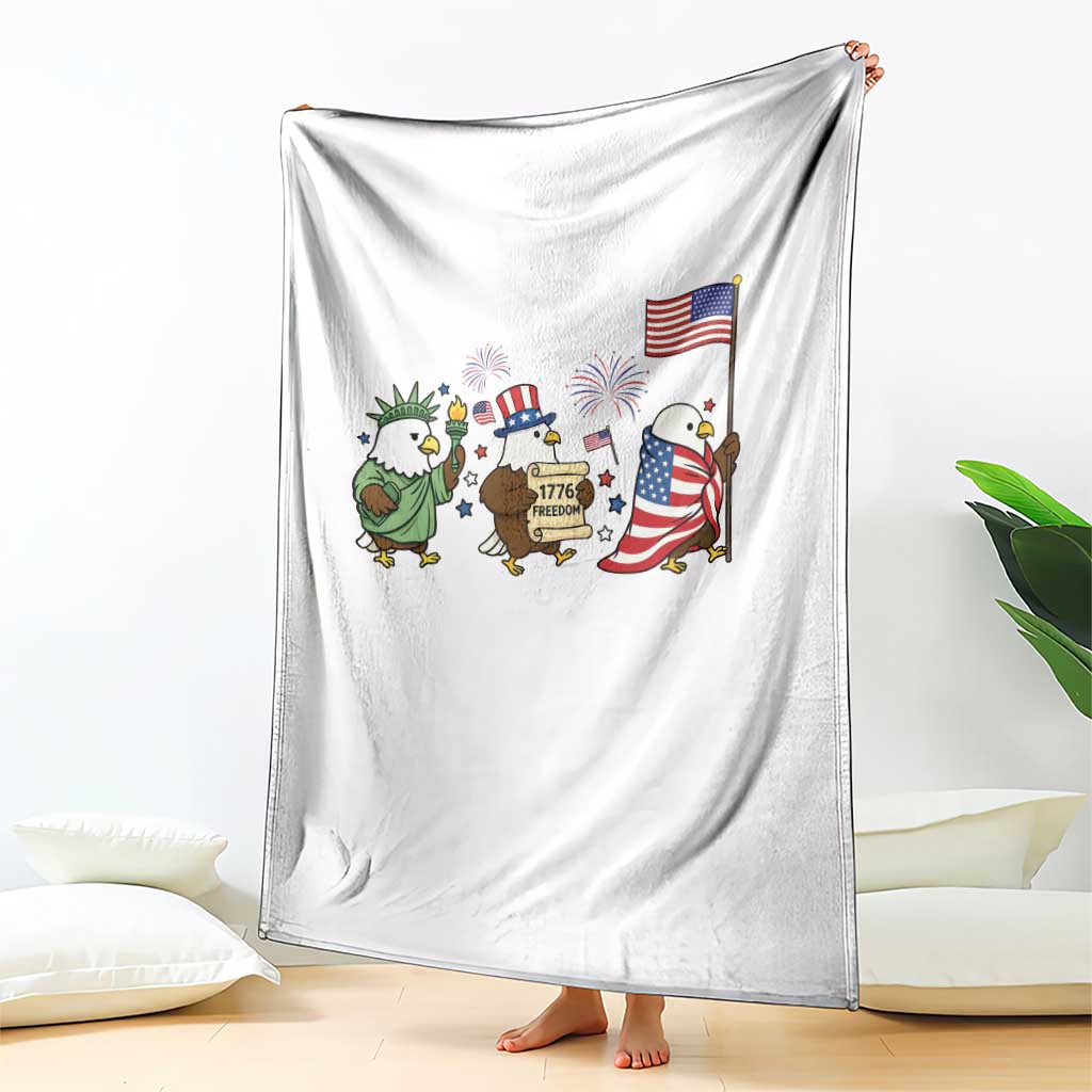 Adorable Patriotic Eagle 250 Years Of Freedom Throw Blanket USA Anniversary Gift TS12 Print Your Wear