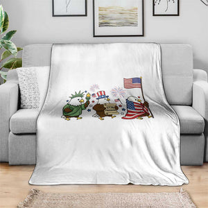 Adorable Patriotic Eagle 250 Years Of Freedom Throw Blanket USA Anniversary Gift TS12 Print Your Wear