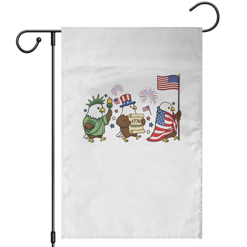 Adorable Patriotic Eagle 250 Years Of Freedom Garden Flag USA Anniversary Gift TS12 White Print Your Wear