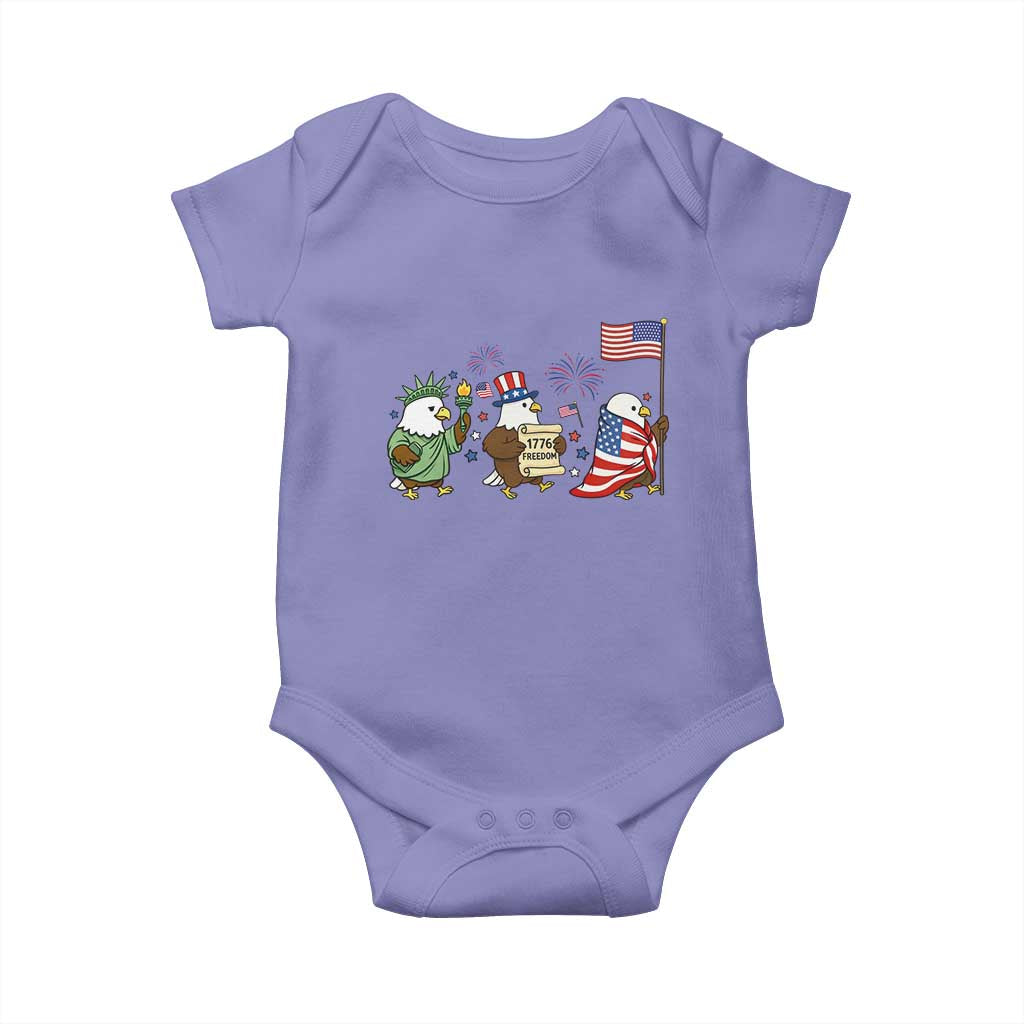 Adorable Patriotic Eagle 250 Years Of Freedom Baby Onesie USA Anniversary Gift TS12 Violet Print Your Wear