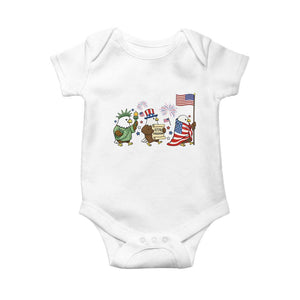 Adorable Patriotic Eagle 250 Years Of Freedom Baby Onesie USA Anniversary Gift TS12 White Print Your Wear