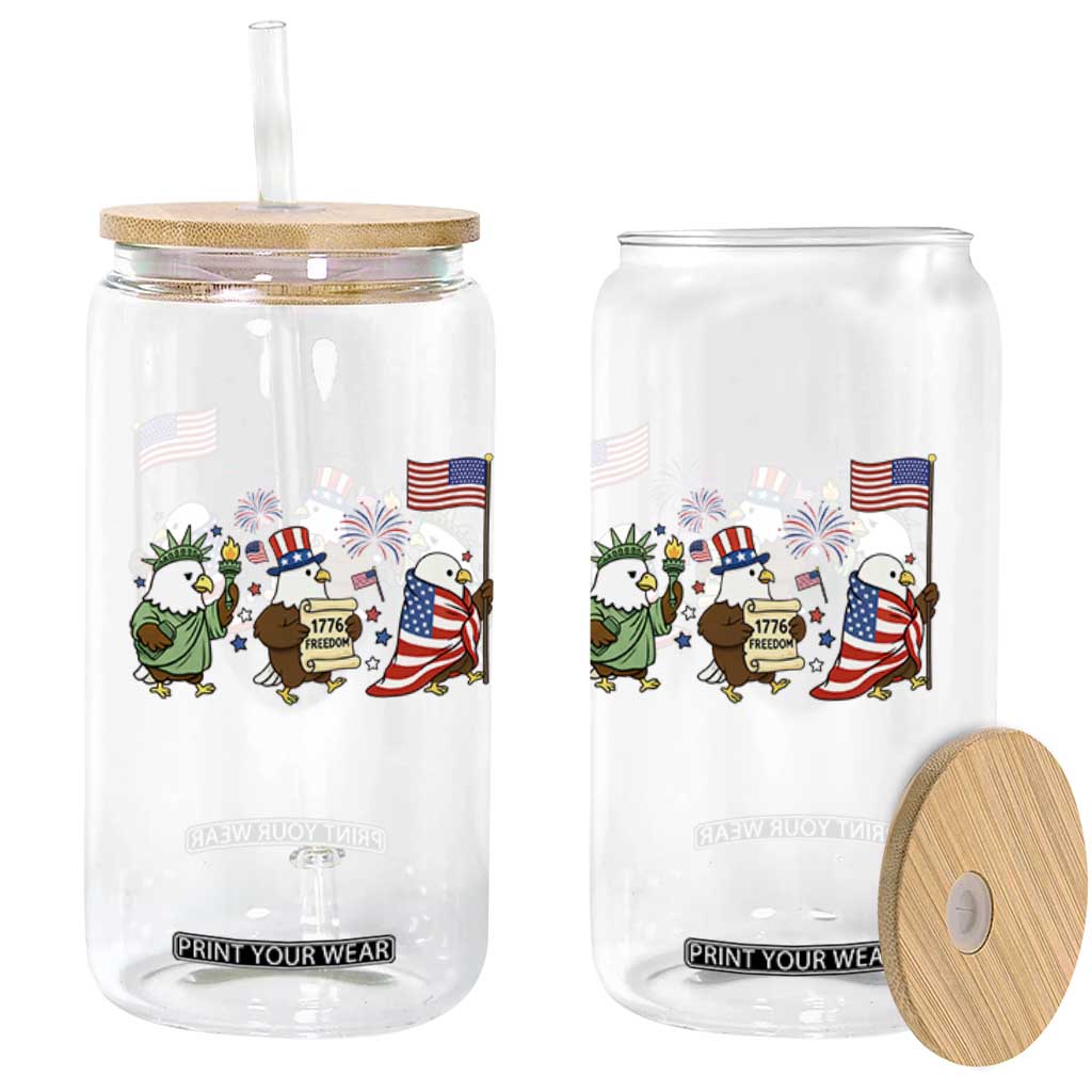 Adorable Patriotic Eagle 250 Years Of Freedom Glass Can USA Anniversary Gift TS12 Print Your Wear