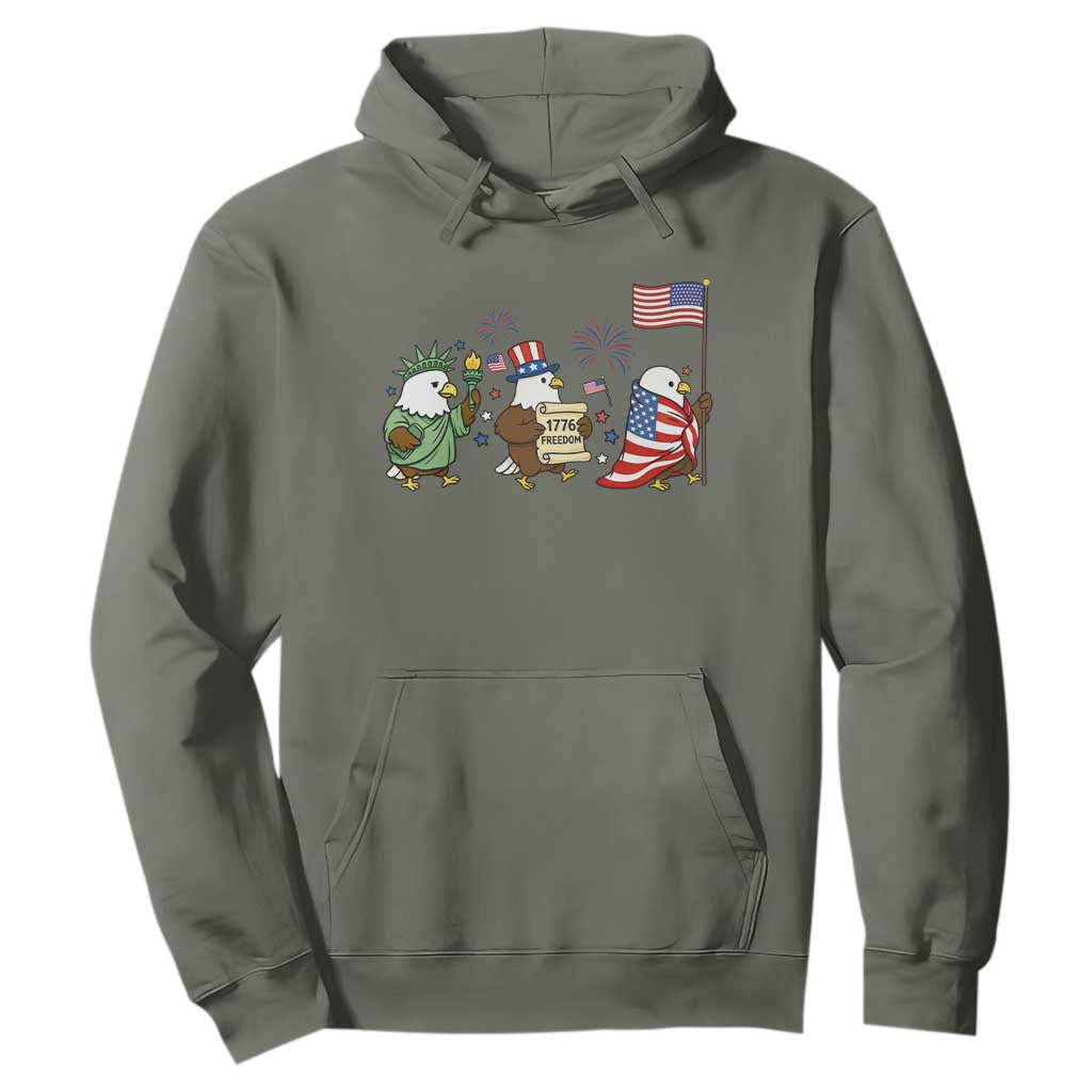 Adorable Patriotic Eagle 250 Years Of Freedom Hoodie USA Anniversary Gift TS12 Military Green Print Your Wear