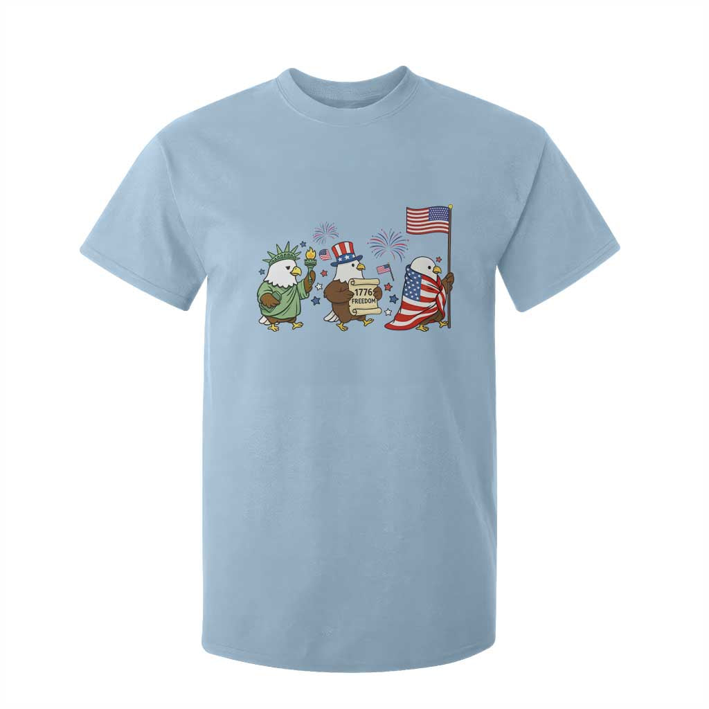 Adorable Patriotic Eagle 250 Years Of Freedom T Shirt For Kid USA Anniversary Gift TS12 Light Blue Print Your Wear