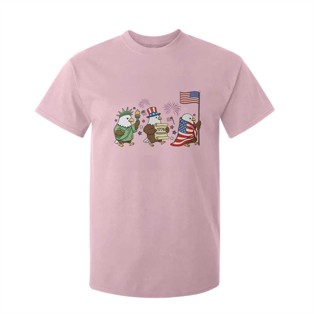 Adorable Patriotic Eagle 250 Years Of Freedom T Shirt For Kid USA Anniversary Gift TS12 Light Pink Print Your Wear