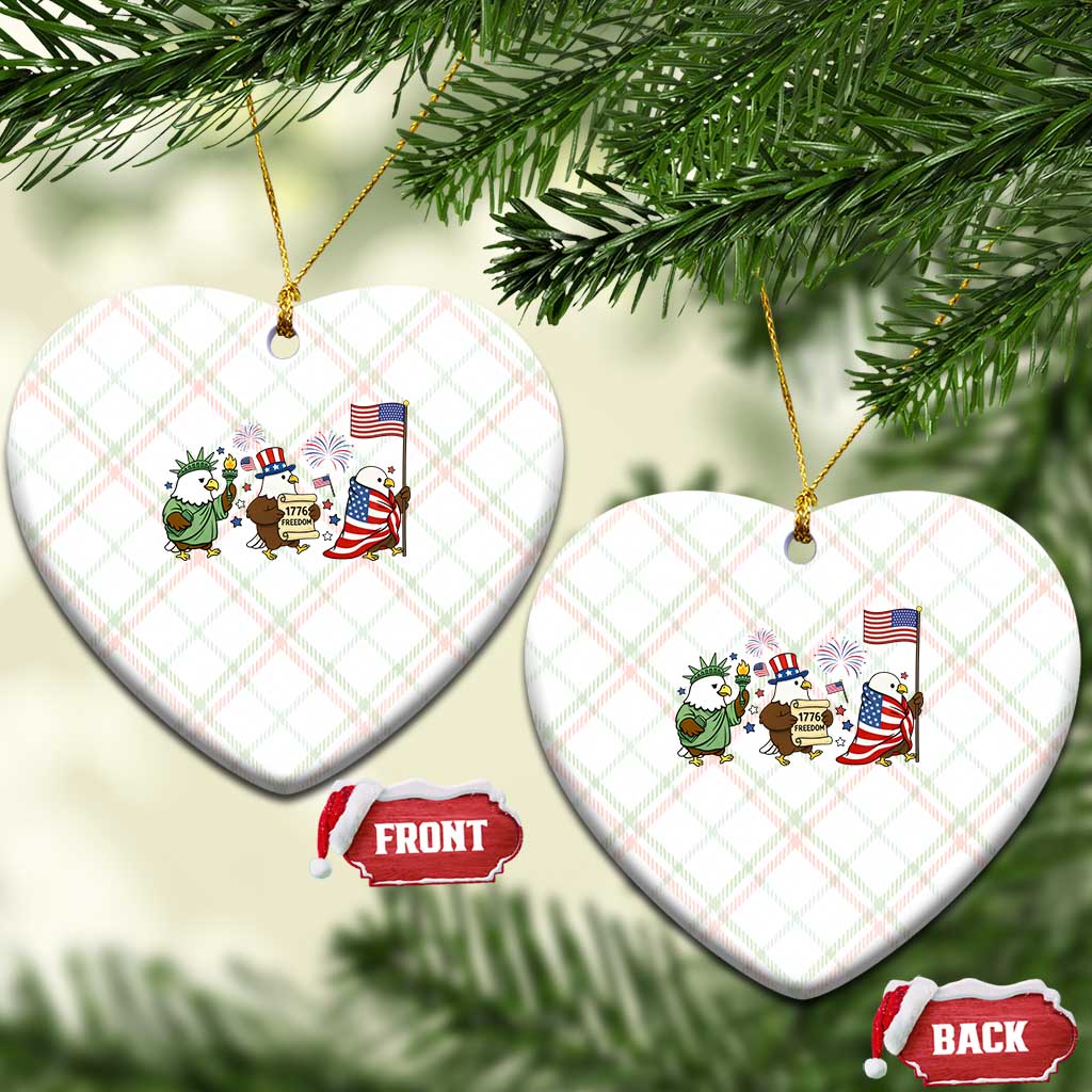 Adorable Patriotic Eagle 250 Years Of Freedom Ceramic Ornament USA Anniversary Gift TS12 Print Your Wear