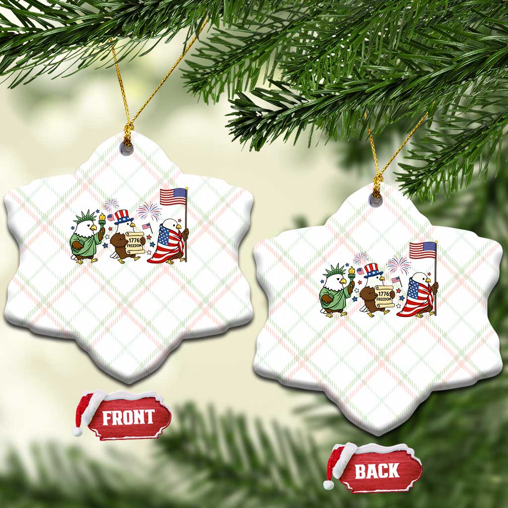 Adorable Patriotic Eagle 250 Years Of Freedom Ceramic Ornament USA Anniversary Gift TS12 Print Your Wear