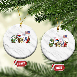 Adorable Patriotic Eagle 250 Years Of Freedom Ceramic Ornament USA Anniversary Gift TS12 1pc White Marble Print Your Wear