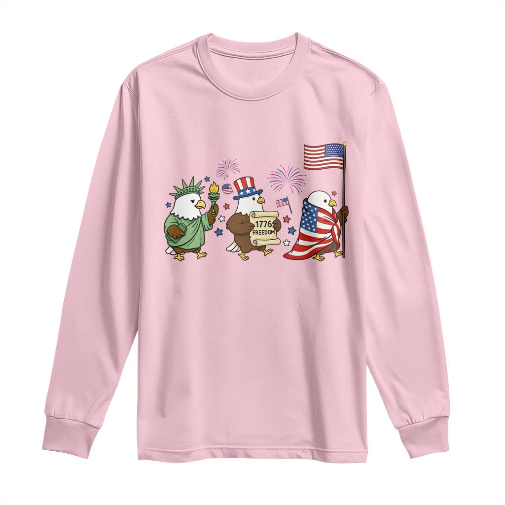 Adorable Patriotic Eagle 250 Years Of Freedom Long Sleeve Shirt USA Anniversary Gift TS12 Light Pink Print Your Wear