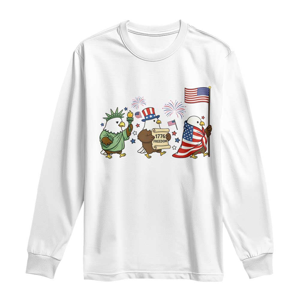 Adorable Patriotic Eagle 250 Years Of Freedom Long Sleeve Shirt USA Anniversary Gift TS12 White Print Your Wear