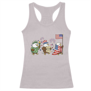 Adorable Patriotic Eagle 250 Years Of Freedom Racerback Tank Top USA Anniversary Gift TS12 Ice Gray Print Your Wear